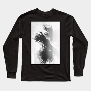 Palm Leaves on White Wall Long Sleeve T-Shirt